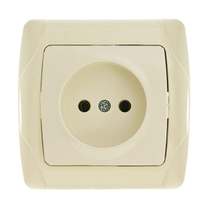 Розетка VI-KO Carmen кремова 1-на без заземлення (90562007)