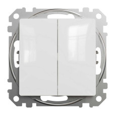 Вимикач Schneider Sedna Design білий 2кл прохідний без рамки ( SDD111108 )