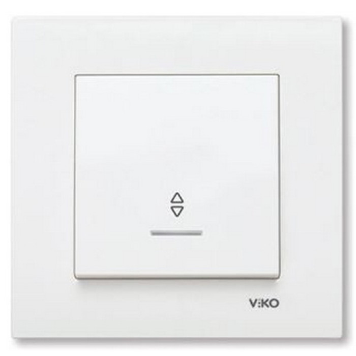 Вимикач VI-KO Karre білий 1кл прохідний з підсвіткою ( 90960063 )