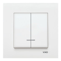 Вимикач VI-KO Karre білий 2кл з підсвіткою ( 90960050 )