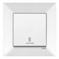 Вимикач VI-KO Meridian білий 1кл прохідний з підсвіткою ( 90970063-WH )
