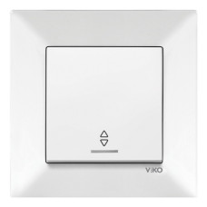 Вимикач VI-KO Meridian білий 1кл прохідний з підсвіткою ( 90970063-WH )