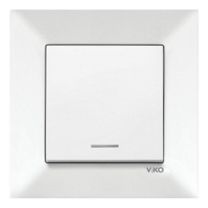 Вимикач VI-KO Meridian білий 1кл з підсвіткою ( 90970019-WH )