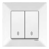 Вимикач VI-KO Meridian білий 2кл прохідний ( 90970017-WH )