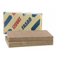 Базальтова вата IZOVAT FASAD 135 (Ізоват) 50x600x1000 мм (2,4 м.кв.)